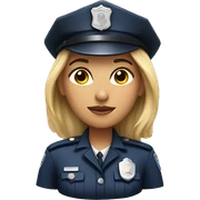 woman in police uniform sticker