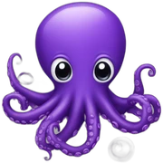 purple octopus sticker