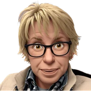 blonde boy smiling indoors sticker