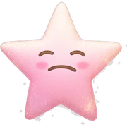 Star Emoji "A five-pointed pastel pink star with a soft, dreamy glow, floating amidst tiny shimmery sparkles and fading clouds." sticker