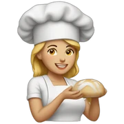 female baker sticker
