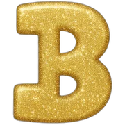 Glitter letter Ë sticker