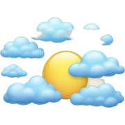 serene sky with fluffy clouds sticker