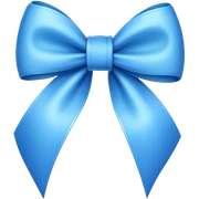 blue bow sticker