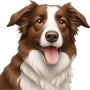 Brown Border collie sticker