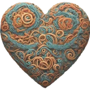 Unique heart sticker