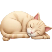 Sleeping cat sticker