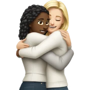 Hug two white women   sticker