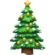 X-mas tree with snow  sticker