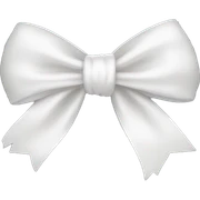 white satin bow sticker