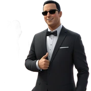 formal group with black hair sticker