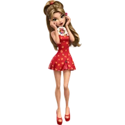 girl in flower dress sticker