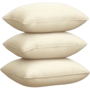 Stack of Cream colored small pillows sticker
