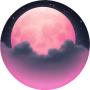 Pink moon  sticker