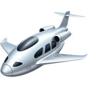 Futuristic technological air transport sticker