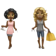 Two girls shopping  sticker