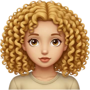 girl with curly hair sticker