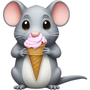 rat eating ice cream sticker