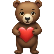 bear with heart sticker