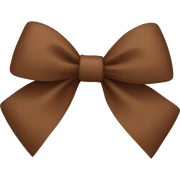 Brown bow sticker
