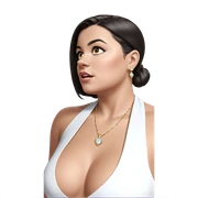 elegant girl with jewelry sticker