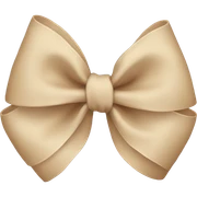 beige bow sticker