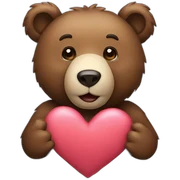 Bear with heart sticker