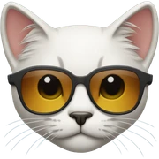 Cat with sunglasses sticker