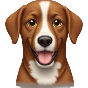 Christmas brown dog sticker