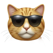 Cat with sunglasses sticker