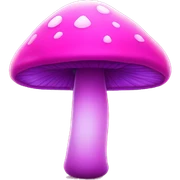 Neon pink mushroom  sticker
