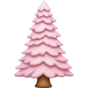 pastel pink christmas tree sticker