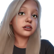 realistic portrait of girl sticker