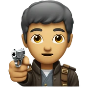 shooting pistol sticker