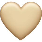 Beige heart sticker