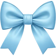 Pastel blue bow  sticker