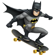 Batman on skateboard sticker