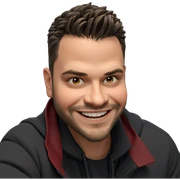 smiling boy with beard sticker