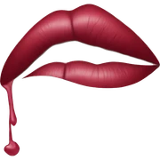 lipstick kiss letter sticker