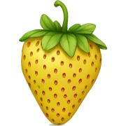 Yellow strawberry sticker
