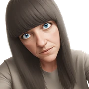 realistic girl with blue eyes sticker