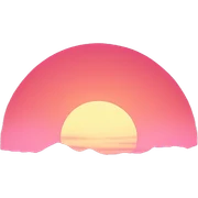 Pink sunset sticker