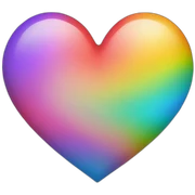 Rainbow colored heart sticker
