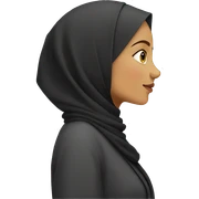 Hijabi girl side profile sticker