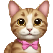 Cute cat with bow sticker