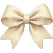 Cream colored bow sticker