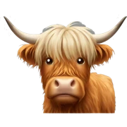 Highland cow sticker