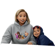 girls enjoying time together sticker