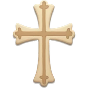 Beige cross sticker