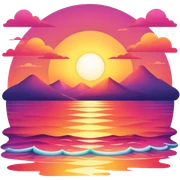 sunset sticker